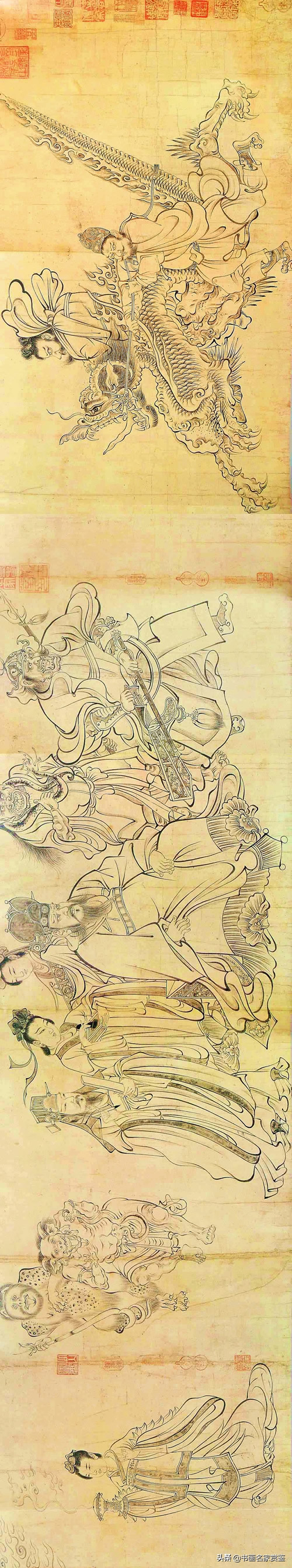 画史尊称画圣——唐代著名画家 吴道子《送子天王图》