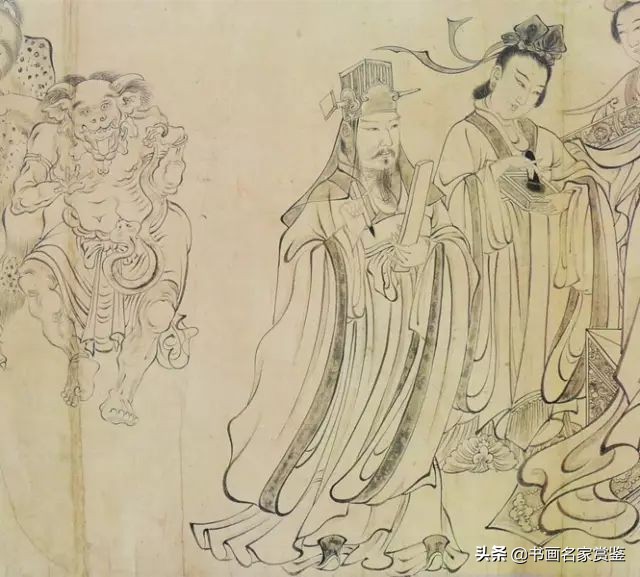 画史尊称画圣——唐代著名画家 吴道子《送子天王图》