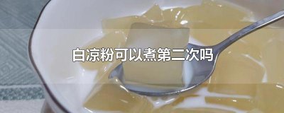 ​白凉粉可以煮第二次吗