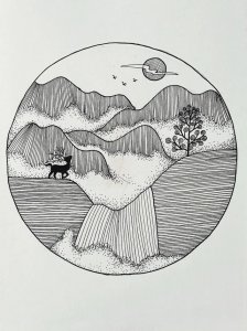 ​简单易学风景画（简单易上手的线条风景画）