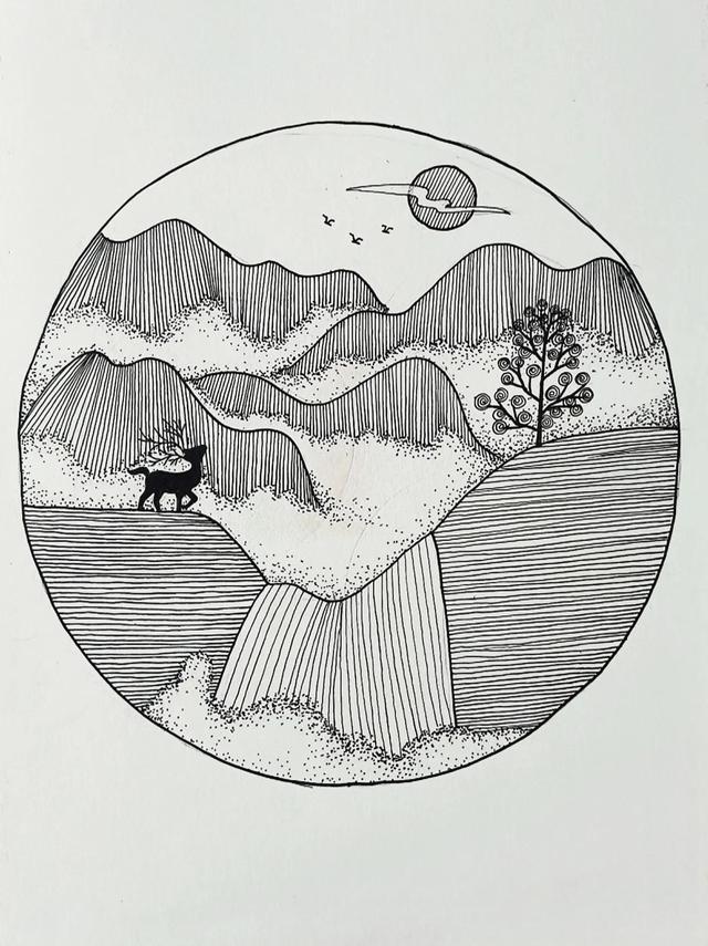 简单易学风景画（简单易上手的线条风景画）(1)