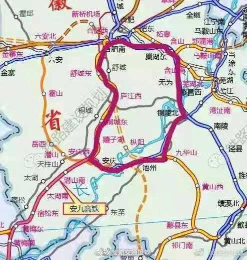 合肥高铁规划线路图（合肥南环线六趟高铁线路出炉）(1)