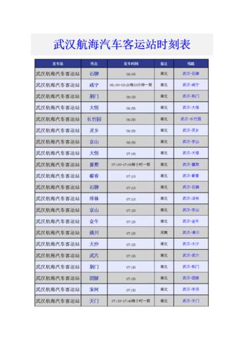 武汉客运站停班时间（武汉各大客运站部分班线恢复）
