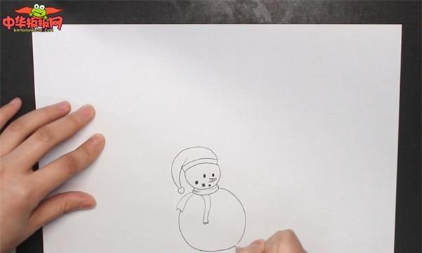 雪人简笔画，万圣节雪人画法简笔画？图5