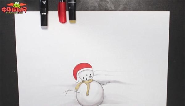 雪人简笔画，万圣节雪人画法简笔画？图7