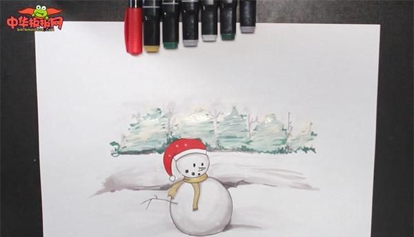 雪人简笔画，万圣节雪人画法简笔画？图8