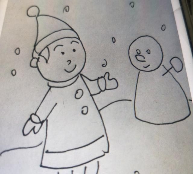 雪人简笔画，万圣节雪人画法简笔画？图2