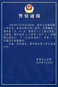 ​2死10伤！江西一小学内突发持刀伤人恶性事件！